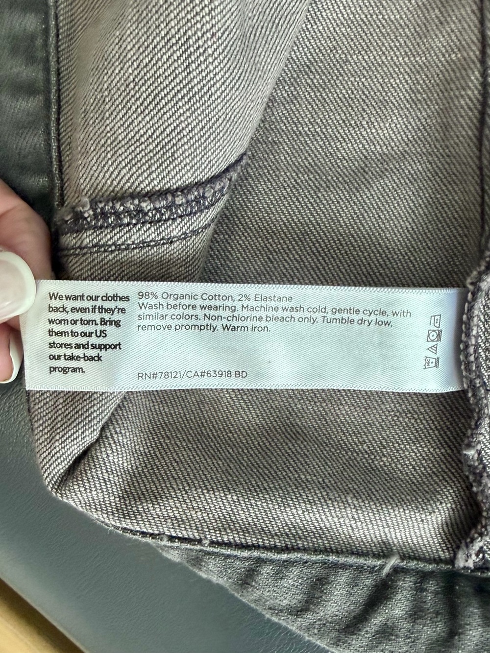 Eileen Fisher Missy Organic Cotton Stretch Classic Collar Jacket Grey Size M - Picture 10 of 12